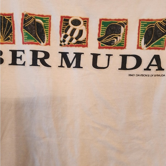 Bermuda white sea shell graphic t-shirt size mens xl - Picture 3 of 4